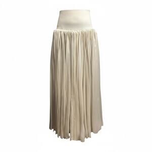 The Row Tina Skirt in Natural size US 2 Dramatic Accordion Style Pleating
